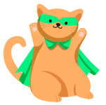 Imagem de um gato super-herói