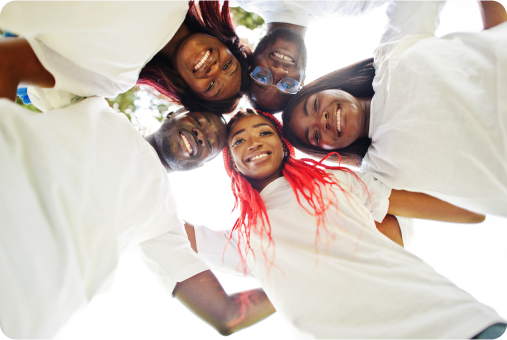 Imagem de um time unido