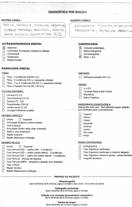Pedido 2 (Exames)