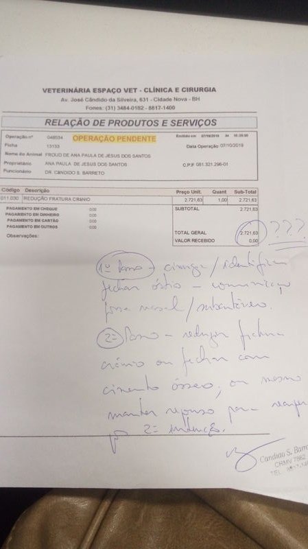 Valor provavel da cirurgia