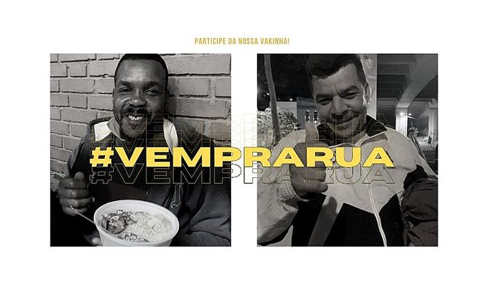 Projeto Vem Pra Rua - Doação de marmitex e roupas