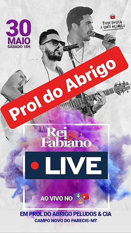 imagem da vaquinha Live Rei e Fabiano