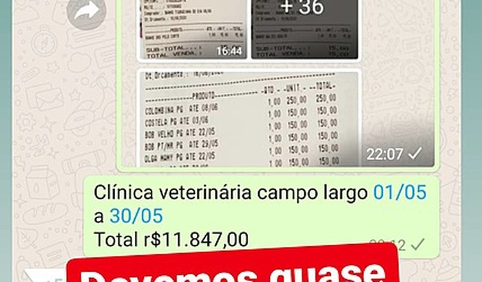 Pagamento da clinica