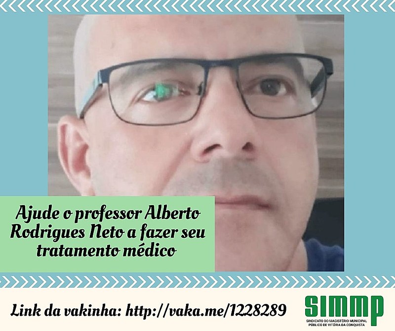 imagem da vaquinha AJUDE O PROFESSOR ALBERTO RODRIGUES NETO A FAZER SUA CIRURGIA
