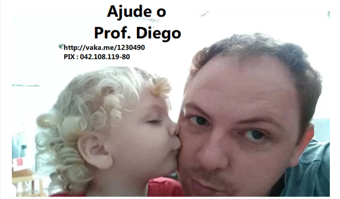 Ajuda solidária Professor Diego Cura Cancer