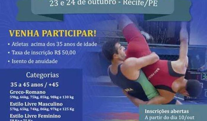Apoio para comprar minhas passagens para Brasileiro Master de Greco-romana e Wrestling em Recife.