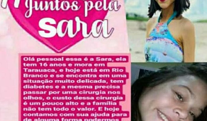 Amigos Juntos pela Sarinha diabética