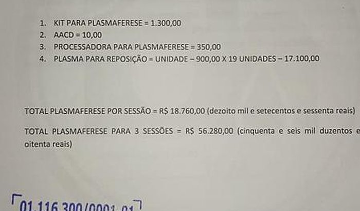 Ajuda para fazer plasmaférese
