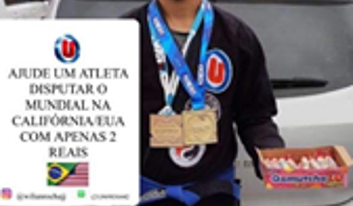 Ajude um atleta a disputa o mundial de jiu-jitsu na Califórnia