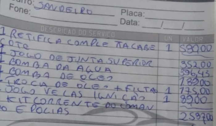 tirar meu meio de trabalho da oficina