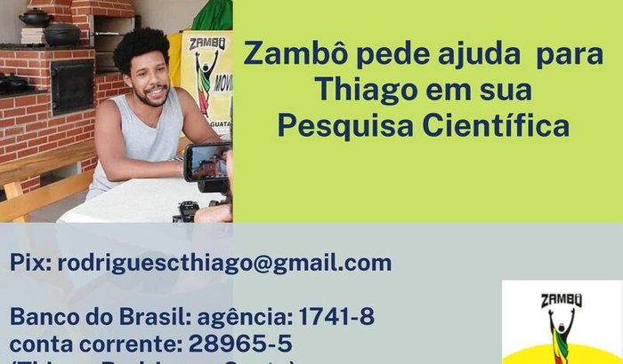 Zambô pede ajuda para Thiago em sua pesquisa científica