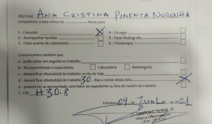 Injeção para olhos 
