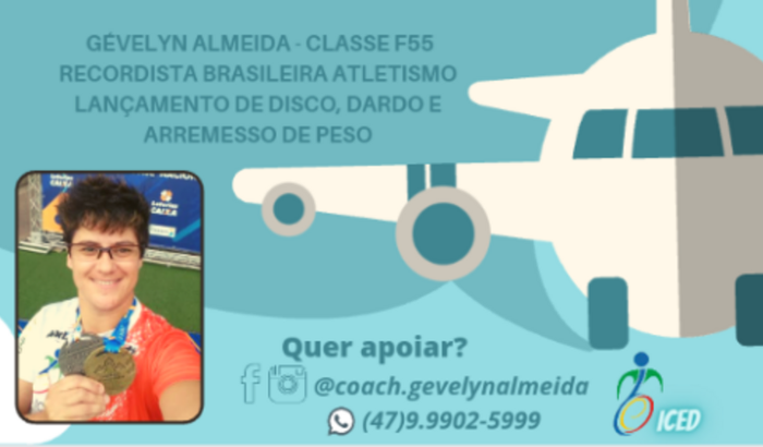 Ajuda a Para-Atleta Gévelyn Almeida Competições 2024