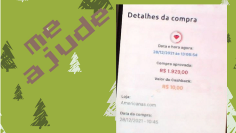 Ajuda para pagar um compra mal intencionada de um celular
