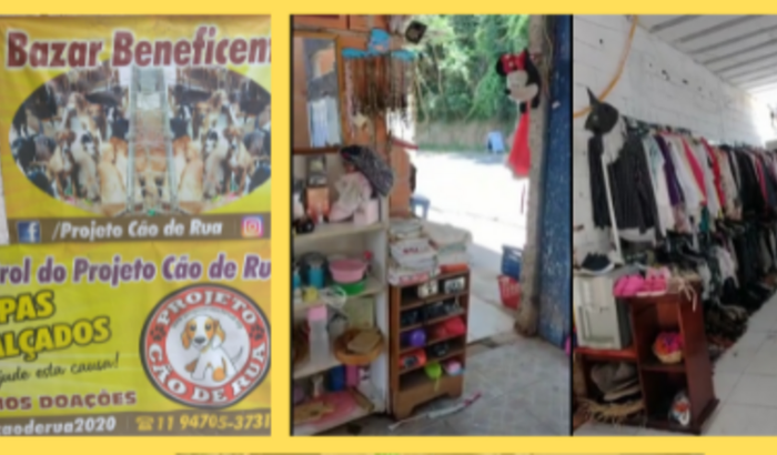 Ajuda para as instalações do brechó " Projeto Cão de Rua "