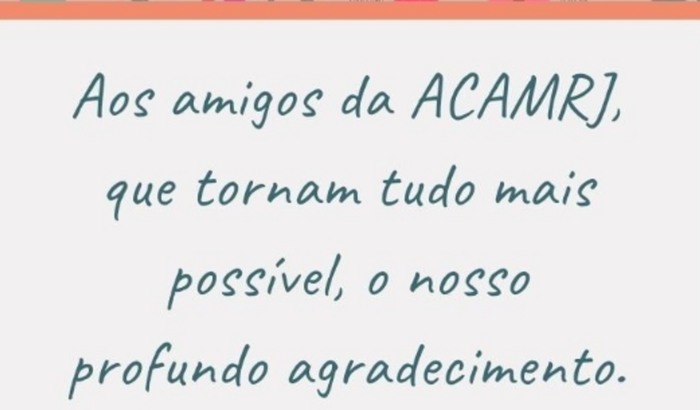 Ajuda EMERGENCIAL pra Acam-RJ
