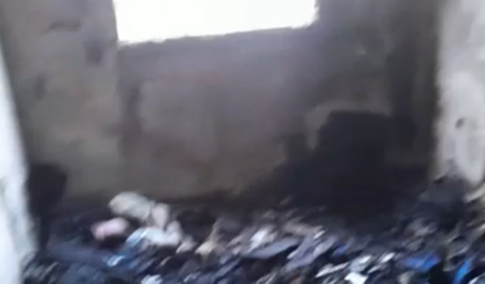 Casa incendiada na ZN de SP 
