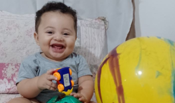 Capacete Craniano para o pequeno Fellipe