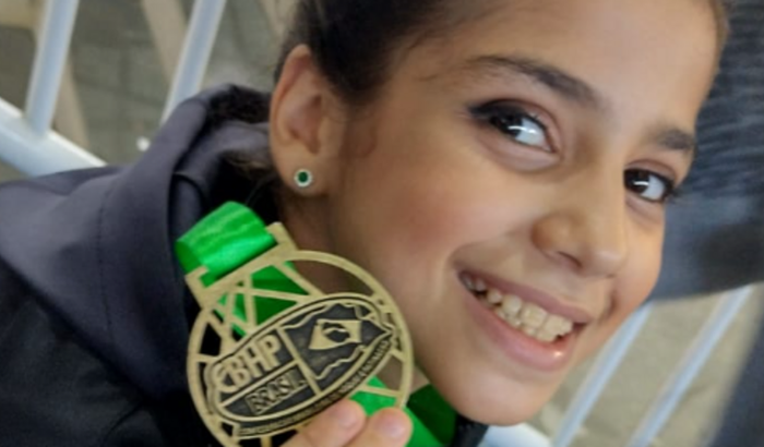 Ellen no Sulamericano de Patinação Artistica