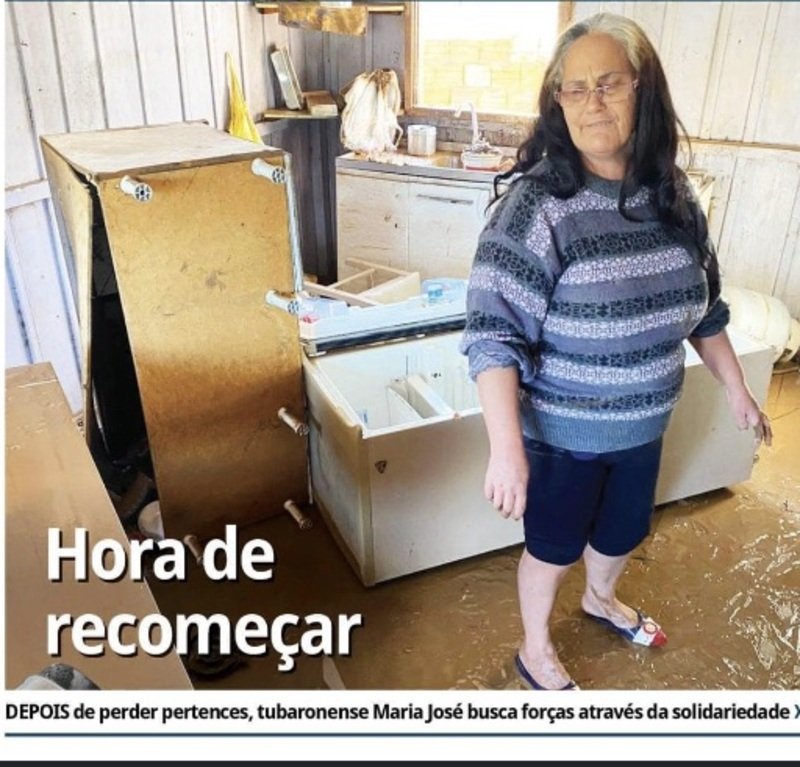 Ajuda parar reerguer-se da enchente em Tubarão  SC