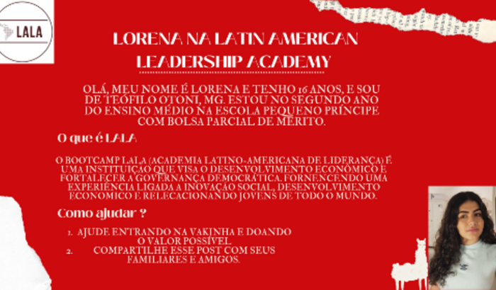 Ajude Lorena participar do LALA