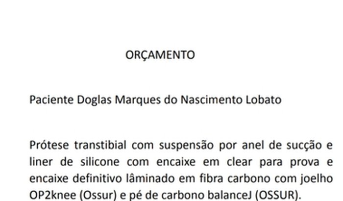 Ajuda Para Prótese do Doglas
