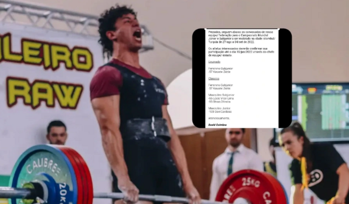 Representando o Brasil no campeonato mundial de powerlifting