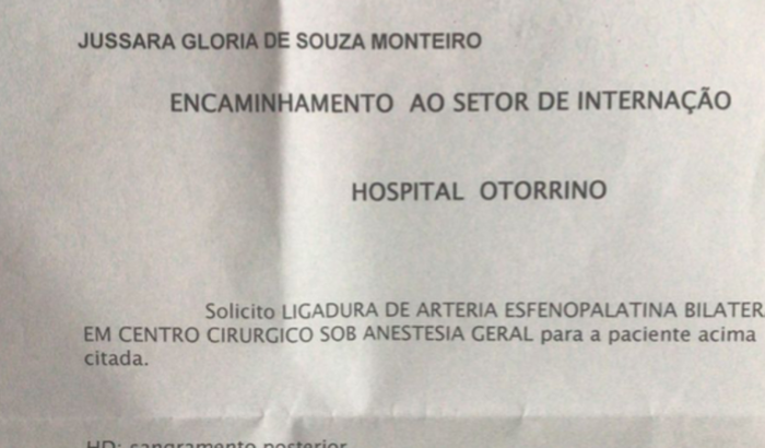Para cirurgia da veia artéria 