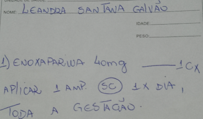 Ajude a comprar enoxaparina sódica 40mg. Deus nos abençoe 🙏