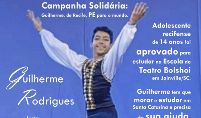 Gui no Bolshoi! Ele foi aprovado e precisa mudar para SC