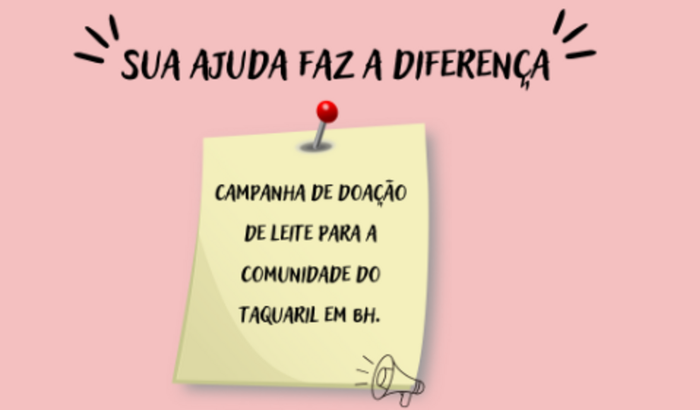 Doação de leite para comunidade Taquaril