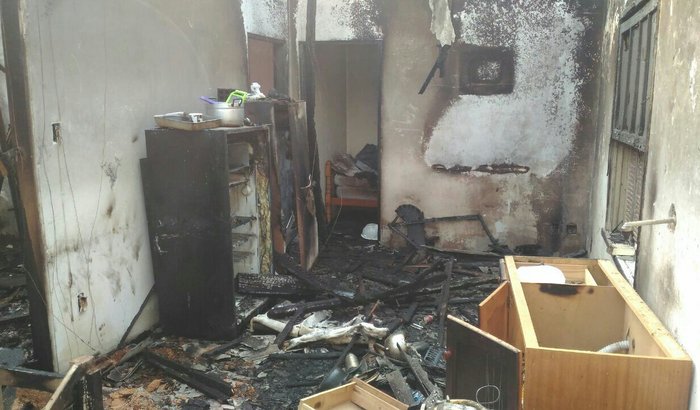 Reconstrução da casa que pegou fogo