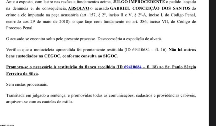 Ação entre amigos de Gabriel