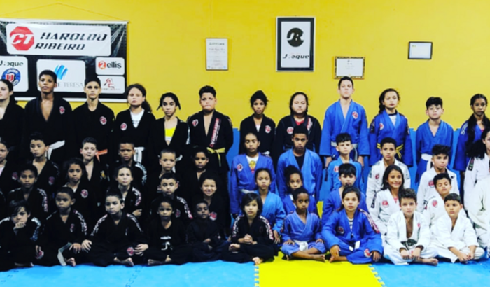 Crianças do CTHR no Sul Americano de Jiu-jitsu no Rio de janeiro 