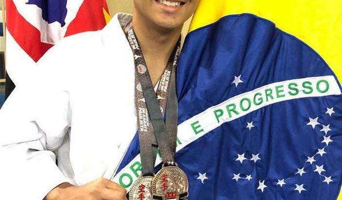Felipe no Brasileiro de Karatê 