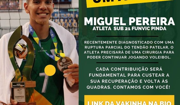Ajuda para cirurgia - atleta de vôlei 