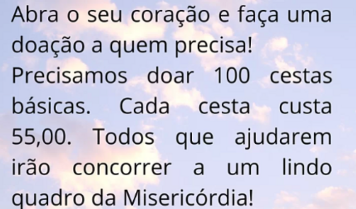 Arrecadação para Cestas Básicas