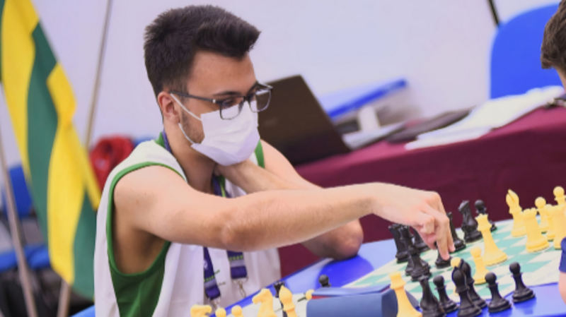 imagem da vaquinha Ygor no Mundial de Xadrez