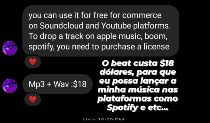 A META É COMPRAR O BEAT QUE USEI NA MINHA MÚSICA PARA QUE SEJA POSSÍVEL LANÇAR EM TODAS AS PLATAFORMAS DIGITAIS