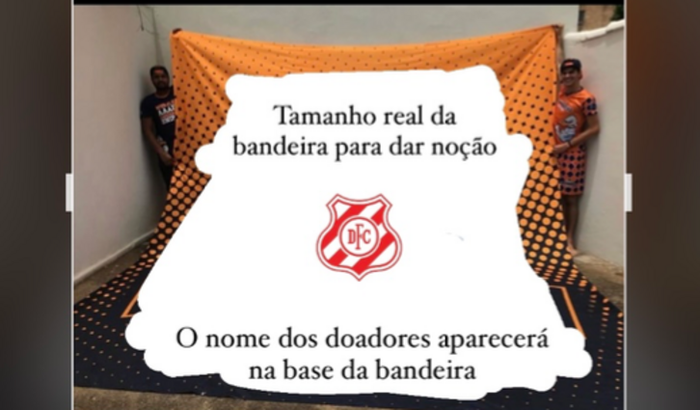Bandeira 4m x 4m em homenagem ao título do Democrata SL
