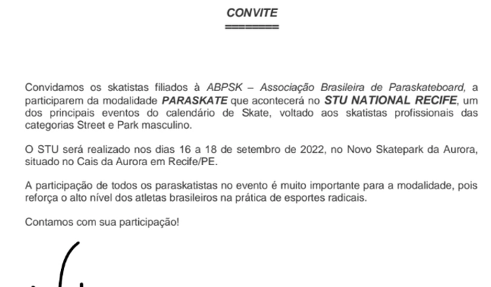 Ajude o Igor a representar o paraskate em Recife