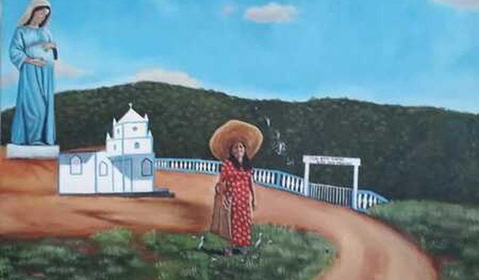 Construção de estátua de nossa senhora do ó, no alto dos meninos 