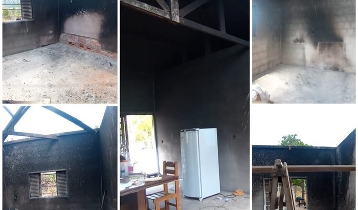 Reconstrução de casa incendiada