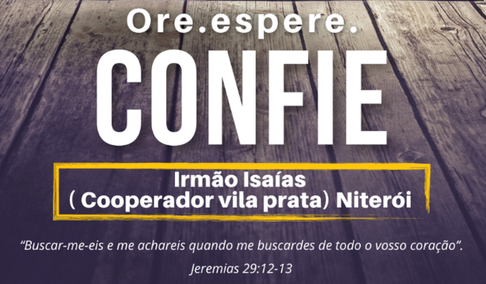 Contribuição para o servo de Deus Isaías, se guiem pelo amor 💙