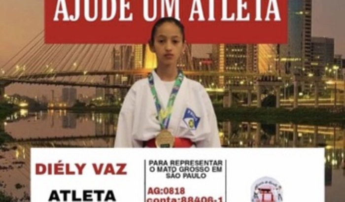 ajude uma atleta Diely vaz 