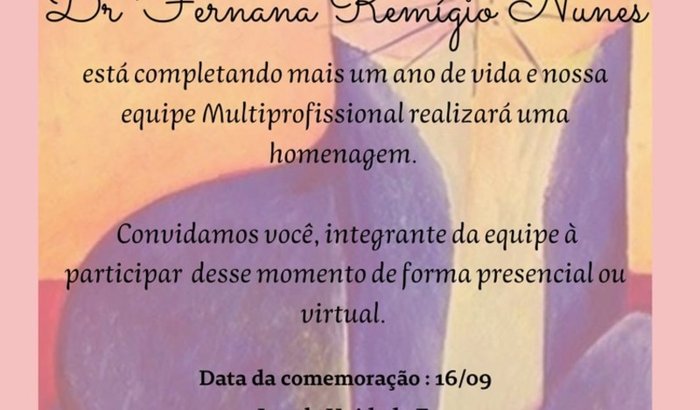 Aniversário Homenagem Dra Fernanda 