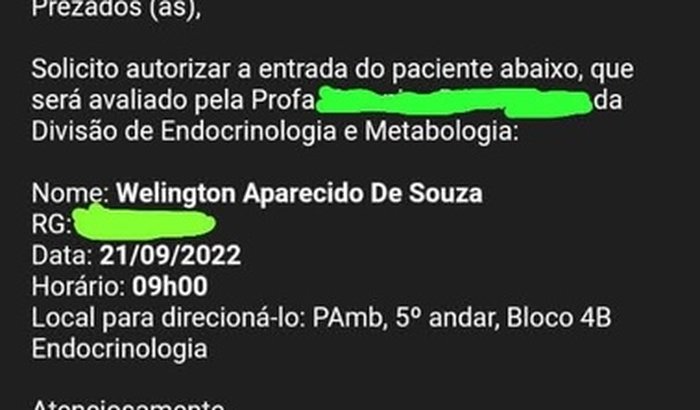 Tratamento de Saúde/ Welington 