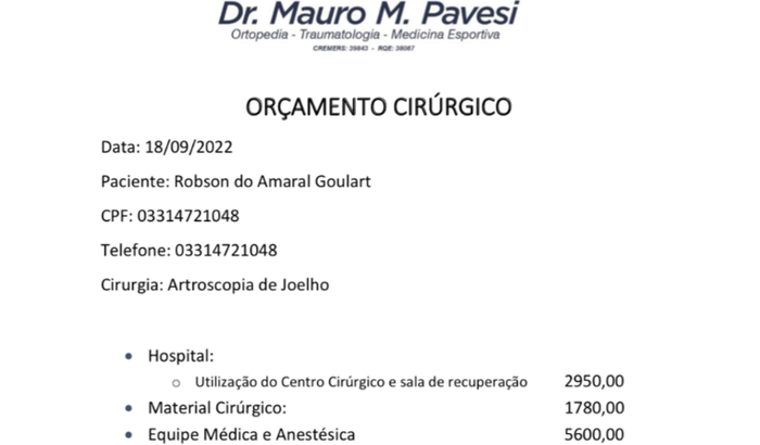 CIRUGIA DO JOELHO DO ROB, PARA VOLTAR A JOGAR!