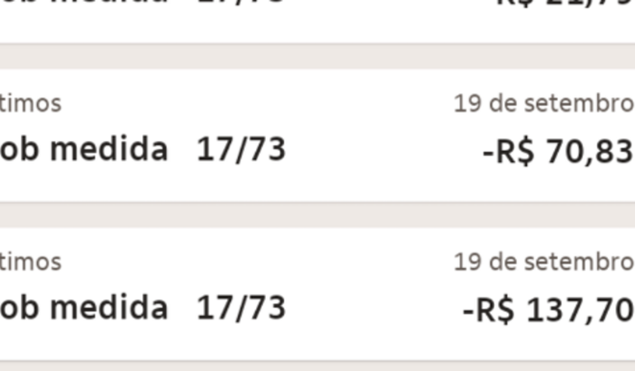 Pagar uma dívida no banco.