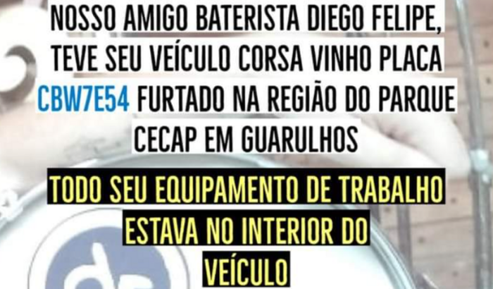 Roubaram meus equipamentos e meu carro. Preciso de sua ajuda